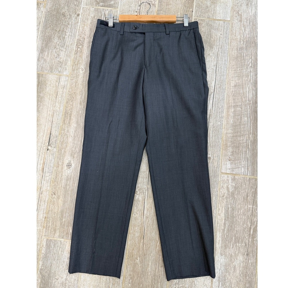 Ted Baker Jefferson Dress Pants Mens 32 Charcoal Grey Wool TB64253 Excellent